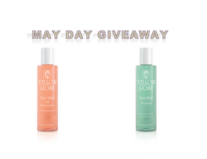MAY DAY GIVEAWAY.......10 FREE YELLOW ROSE COSMETICS FACE WASHES TO BE WON !!!!